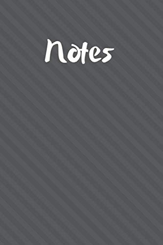 Notes: 6x9 100 page lined notebook ruled notepad professional personal themed Grey Black colourful cheap value student education office stationary quality jotter pad
