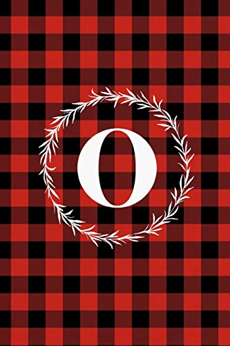 O: O Monogram Journal : Buffalo Plaid: 6x9 Inch, 120 Pages, Lined Journal, College Ruled Notepad