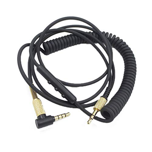 oneforus Reemplazo In-Line Controlar Cable de Audio para Marshall Monitor/Major II 2/Major III 3/Mid BT con Remoto Micrófono Control del Volumen para Auriculares
