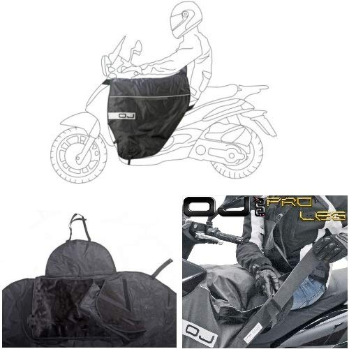 para Honda SH 125i 2018 18 Cubrepiernas específico Impermeable OJ JFL-24 Cubierta térmica para Scooter con Doble Acolchado Acolchado y Pelo sintético Negro