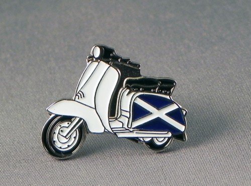 Pin de Metal esmaltado, Insignia Broche Scooter Lambretta Escocia Bandera Escocesa