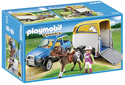 PLAYMOBIL - Vehículo con Remolque para Ponis (5223) PLAYMOBIL - Vehículo con Remolque para Ponis (5223)