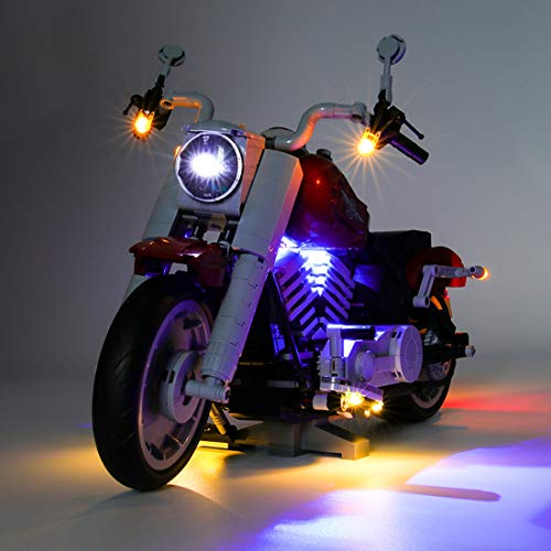 POXL Juego de luces LED alimentadas por USB para Lego Harley-Davidson Fat Boy 10269 – No incluye el modelo