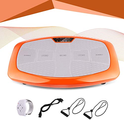 Profun Plataforma Vibratoria Fitness, Dispositivo de vibración 3D con Gran área de Entrenamiento Antideslizante y Pantalla LCD y Control Remoto y Bandas de Entrenamiento, máx.120 kg (Naranja) Profun Plataforma Vibratoria Fitness, Dispositivo de vibración 3D con Gran área de Entrenamiento Antideslizante y Pantalla LCD y Control Remoto y Bandas de Entrenamiento, máx.120 kg (Naranja)