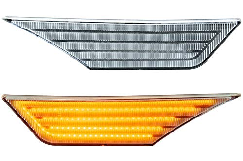 rm-style 71110 - Intermitente Lateral LED Compatible con Honda Civic X Tipo FC FK Tipo R a Partir de 2015, Cristal Transparente