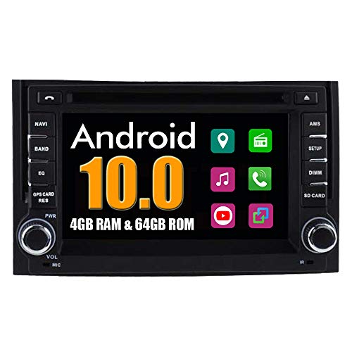 RoverOne 6,2 Pulgadas Android Sistema Doble DIN Autoradio GPS para Hyundai H1 i800 iLoad IMAX H300 Grand Starex Royale con navegación Radio estéreo DVD Bluetooth USB Pantalla táctil Marco Negro