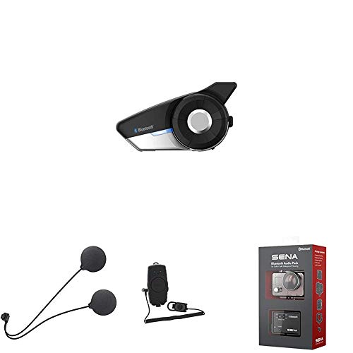 Sena 20s + Delgado Altavoz + Adaptador De Radio Bidireccional Bluetooth + Micrófono Bluetooth Pack para GoPro