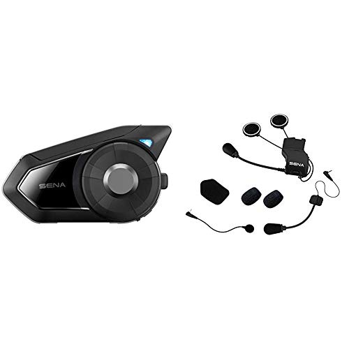 Sena 30k Sistema de comunicación Bluetooth para Motocicleta + Kit de Montaje Universal de Auriculares para 20S/20S EVO/30