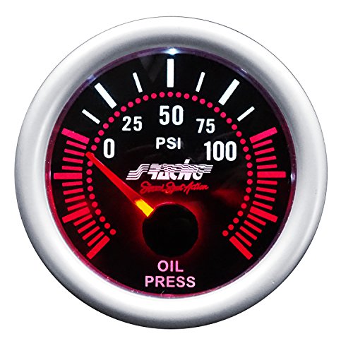 Simoni Racing OP/A Indicador eléctrico de Presión de aceite, fondo negro