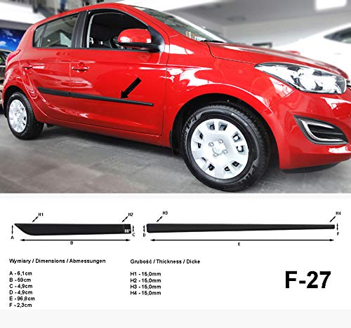 Spangenberg Protectores laterales para Hyundai i20 I Hatchback 5 puertas a partir de Facelift año de construcción 06.2012-10.2014 F27 (370002702)