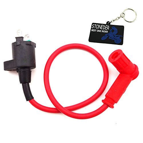 STONEDER Bobina de encendido rojo Racing para motor de 50 cc, 70 cc, 90 cc, 110 cc, 125 cc, 140 cc, 150 cc, 160 cc STONEDER Bobina de encendido rojo Racing para motor de 50 cc, 70 cc, 90 cc, 110 cc, 125 cc, 140 cc, 150 cc, 160 cc