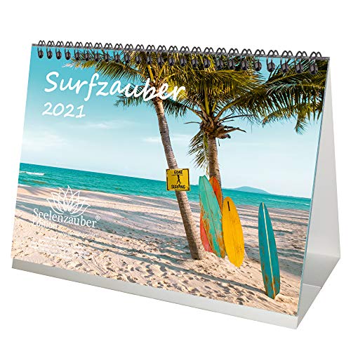 Surfzauber - Calendario de mesa DIN A5 para surferos 2021 (3 piezas)