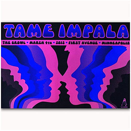 Tame Impala Psychedelic Rock Band Art Poster Etiqueta de la pared Decoración Regalo 20x30 pulgadas 1 Uds Sin marco