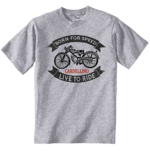 TEESANDENGINES Moto Guzzi CARDELLINO Camiseta Gris para Hombre de Algodon Size Xlarge