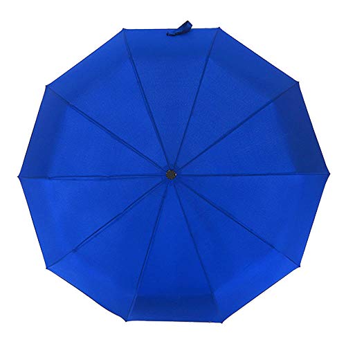 Ten-bones paraguas plegable lluvia y sol soporte de doble propósito sombrilla de regalo sombrilla publicitaria que se puede imprimir-tela de impacto automático 10k-azul zafiro