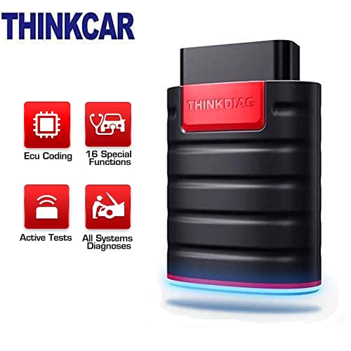 thinkcar ThinkDiag Bluetooth OBD2 Scanner, Lector de códigos de Coche, 16 Funciones de Servicio de reinicio, para iOS Android, Herramienta de Diagnóstico, codificación ECU, Auto-Vin