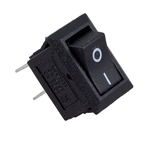 TOOGOO（R）) 5 x CA 250V 3A 2 Pin ON/Off I/O SPST Mini Interruptor Basculante