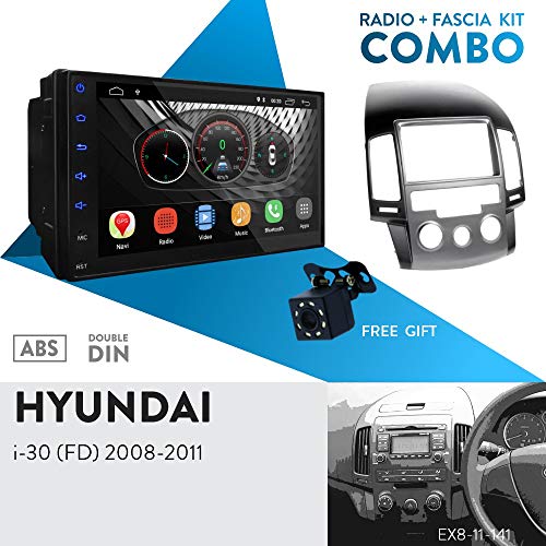 11-142 doble DIN Radio Estéreo Fascia Panel del coche de plástico para Hyundai i-30 FD LHD