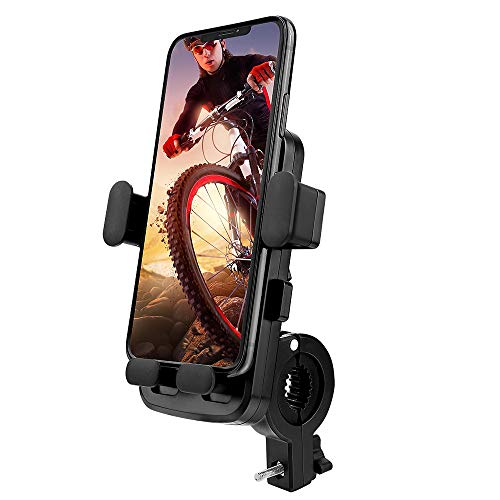 UIHOL Soporte Movil Bicicleta / Motocicleta, Universal Rotación 360° Soporte Manillar, Anti Vibración Porta Telefono para Bici y Moto con iPhone 11 Pro MAX/XS/XR, Samsung Huawei 4.5-7.0" Smartphone