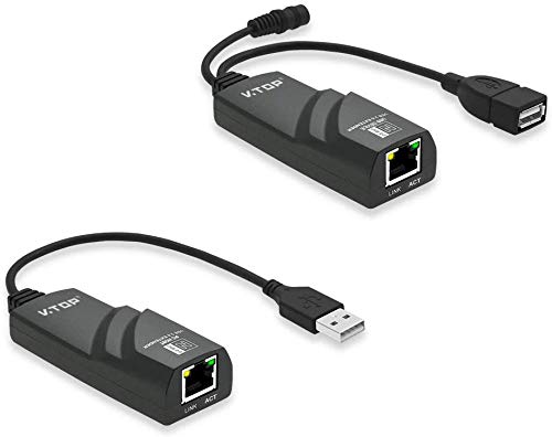 USB 2.0 Network Extender Over RJ45 Cat5e /Cat6 /Cat7 Ethernet Driver-Free Version Adapter for Windows 10 / MacOS(Intel)10.15 / Ubuntu (50 Meters)