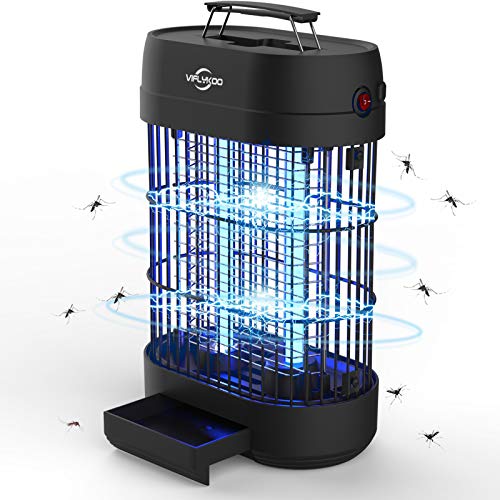 VIFLYKOO Lámpara Antimosquitos,12W UV Lámpara Repelente de Mosquitos Destructora de Insectos eléctrica Sin químicos tóxicos,Trampas para Insectos Matamoscas Area efectiva 60㎡ para Interior