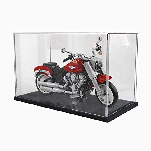 Vitrina de Acrílico para Lego Creator 10269 Harley Davidson Fatboy,Display Case Vitrinas para Colecciones Modelismo (Solo Vitrina) (Transparente)