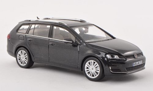 VW Golf VII Variant, negro metálico, 2013, Modelo de Auto, modello completo, Herpa 1:43