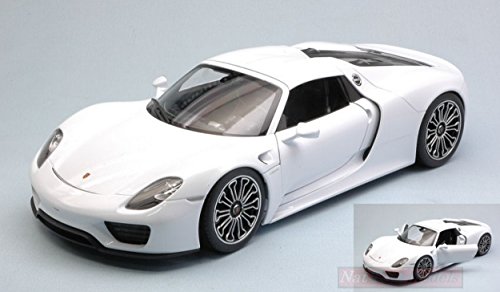 Welly Model Compatible con Porsche 918 Spyder Hard Top White 1:18 DIECAST WE18051HW