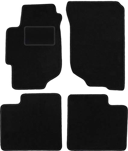 Wielganizator Carlux - Juego de alfombrillas de terciopelo para Honda Accord VI Combi Sedan, Type-R 1997-2002, 4 piezas, color negro