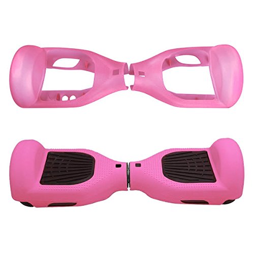 Willdo Silicone Cove para 6.5"2 Wheels Balance Scooter - Balance Hover Board Protector Funda Cubierta (Rosa)