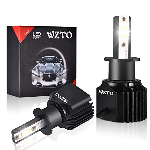 WZTO H3 LED Bombilla Luz de Niebla 3500 Lumen 100W Bombilla para Coche Super Brillante CSP Chips 6000K IP68 Impermeable Duradero