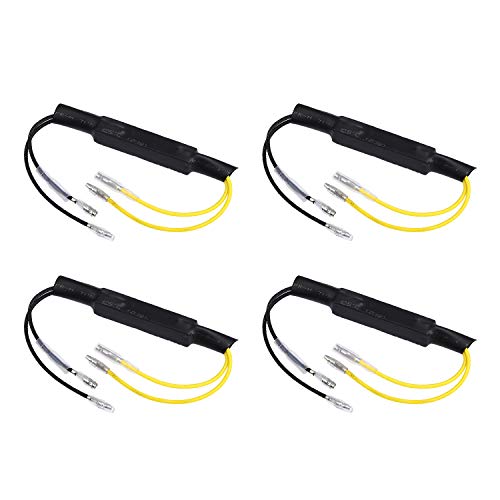 Yizhet 4 piezas Resistencias de Carga de Motocicleta LED 12V Flasher Universal Resistencias de Indicador 27W Adaptador Led Resistor (27W)