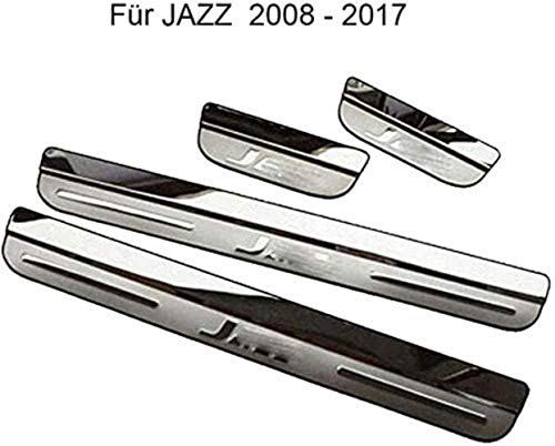 ZFXNB 4 Unids/Set Umbrales De Puerta Placa De Desgaste Pedal Cubiertas Accesorios De Estilo De Coche para Honda Jazz 2008-2018
