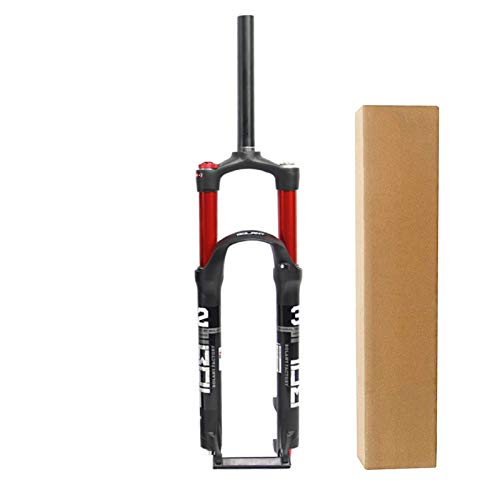 ZPPZYE Horquilla de Suspensión MTB Rojo 26/27,5/29 Pulgadas, Aleación Aluminio Horquillas Control Hombros 1-1/8" Amortiguadora Bici 120 mm (Color : Rojo, Size : 26 Inch)