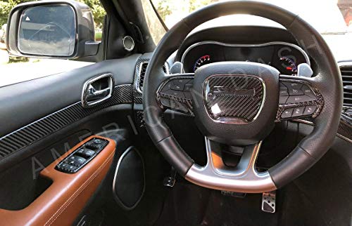 2017 2018 2019 Jeep Grand Cherokee Laredo Limited Fibra verdadera del carbón Srt8 Interior Dash Juego de Acabados Conjunto