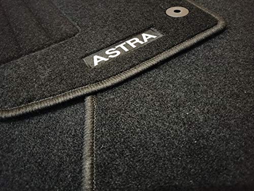 Accesorionline Alfombrillas para Astra H 2004-2009 Todos los Modelos - Juego Completo - alfombras a Medida - Todos los Modelos - Anclajes Originales (Astra H Cabrio 2006-2011 Twintop)