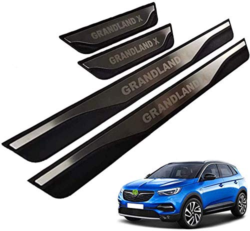 Acero Inoxidable Placa de Decoración Estribos Desgaste Alféizar Puerta para Opel Grandland X A18 2017 2018 2019, Protector Umbral Pasos Pedal Coche Antiarañazos Accesorios Acero Inoxidable Placa de Decoración Estribos Desgaste Alféizar Puerta para Opel Grandland X A18 2017 2018 2019, Protector Umbral Pasos Pedal Coche Antiarañazos Accesorios