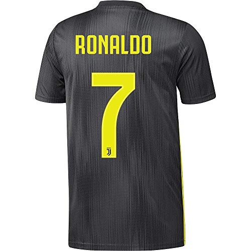 Adidas Juventus 3ra Ronaldo 7 2018/2019 (impresión oficial), S, gris