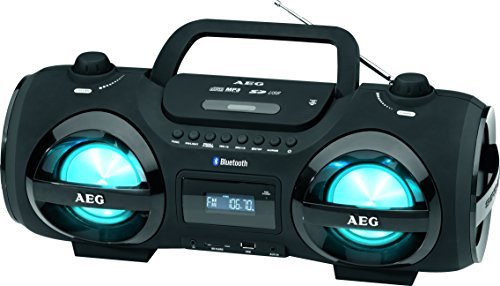 AEG SR 4359 BT - Radio (pantalla LCD, Bluetooth, USB), color negro