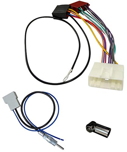 AERZETIX - Kit de Montaje de Radio de Coche estándar - Cable Enchufe de alimentación - Adaptadores de Antena - C2062A