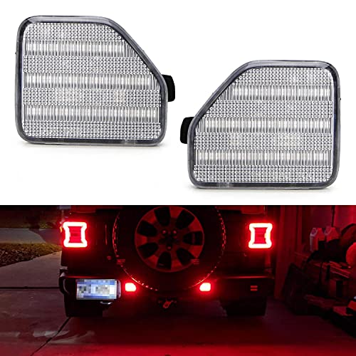 AMAZING1 Kit de luz de reflector de parachoques trasero de 40 SMD LED completo compatible con Jeep Wrangler JL Sahara Rubicon MOAB 2018, funciona como luces antiniebla traseras o traseras