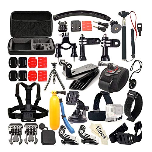 Andoer Kit de Accesorios de Montaje de cámara de acción 36 en 1 Compacto con GoPro Hero 4/3 + / 3 SJ4000 SJ5000 SJ6000 SJ7000 Kit de Accesorios de cámara para Deportes al Aire Libre