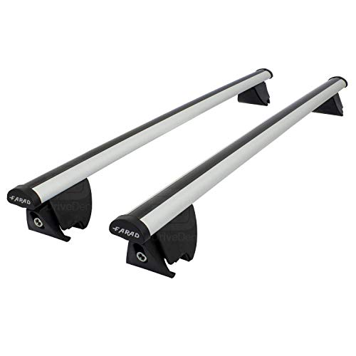 Barras portaequipajes Farad Hilo + Aluminio compatibles con Kia Sportage desde 2010 en adelante con barandillas bajas railing integradas.
