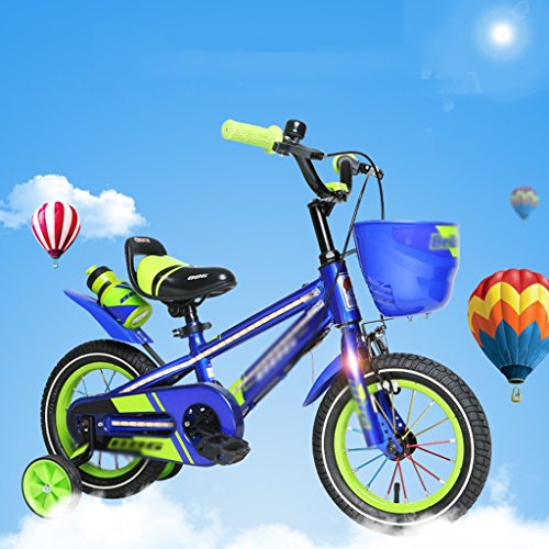 Bicicleta DWW niños montaña de pedal luminoso equitación al aire libre frenos de alta calidad cesta de configuración de diseño fresco niños (Tamaño : 14inch)