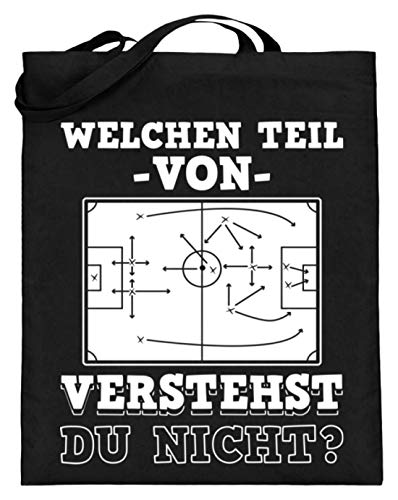 Bolsa de yute para entrenador de fútbol y jugadores de fútbol (con asas largas), color Negro, talla 38cm-42cm
