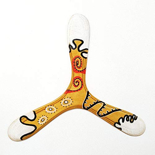 Boomerang de madera 3 palas. DIESTRO. Para niños + 6 años y adultos. Deporte, juego, ocio y decoración. Ideal regalo, celebración, despedida, amistad, recuerdo, aniversario.