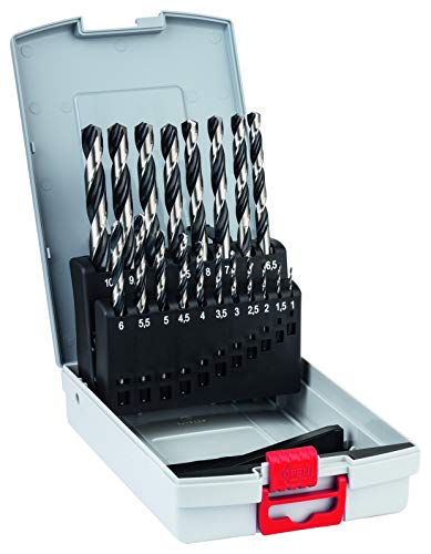 Bosch Professional Set de 19 brocas helicoidales HSS PointTeQ, para metal, ProBox, accesorio de taladro