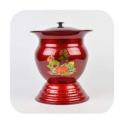 Bowls Banquete de acero inoxidable para el intestino de los pies chinos, esmaltado, suministros para el intestino de la novia casada, estatuas para el hogar, bodas, color rojo