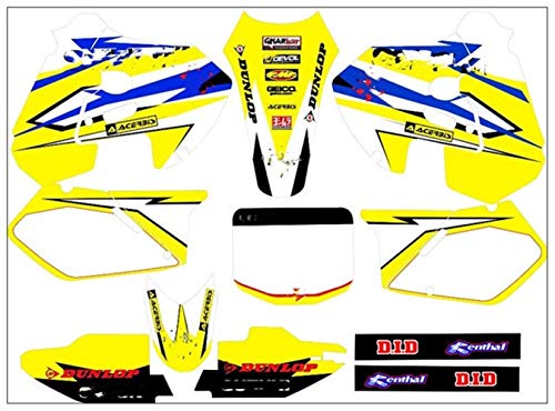Calcomanías Motocicleta Juego Completo de Pegatinas gráficos Decals Kit for Suzuki RM125 RM250 1999 2000 250 for Suzuki RM 125 RM (Color : As Shown)