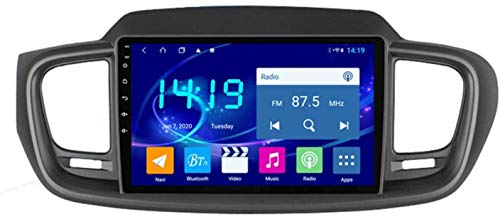 Coche GPS Navigator, Coche Multimedia Radio es Adecuado para KIA Sorento 2015-2018 Venge Image Big Scree Android 9 Coche DVD Navigator 4G + 64G